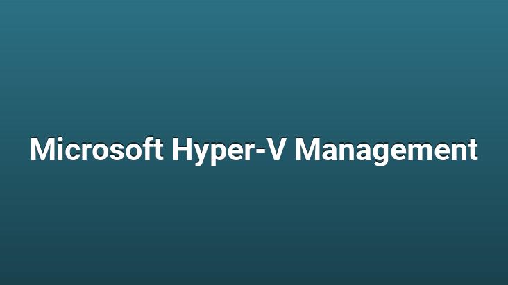 Microsoft Hyper-V Management