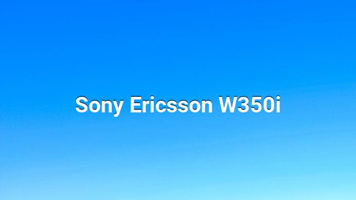 Sony Ericsson W350i