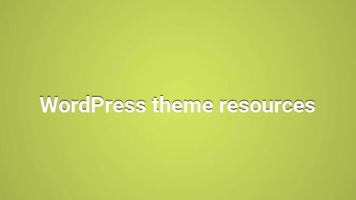 WordPress theme resources