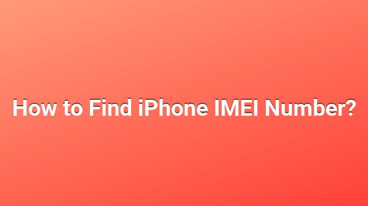 How to Find iPhone IMEI Number?