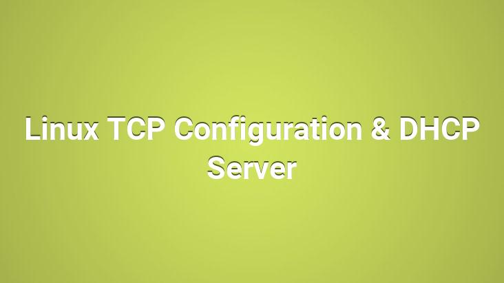 Linux TCP Configuration & DHCP Server