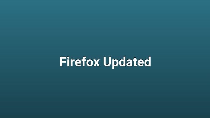 Firefox Updated