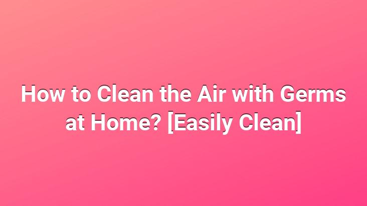 How to Clean the Air with Germs at Home? [Easily Clean]